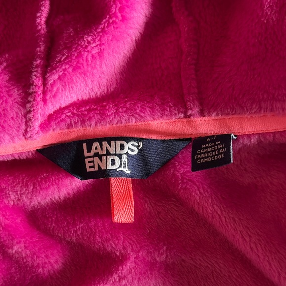 Lands' End Vibrant Pink Kids Puffer Jacket - Picture 9 of 11
